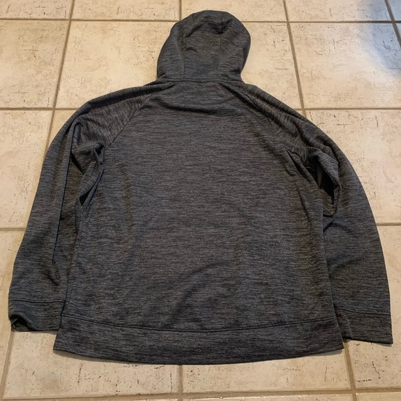 💜 Russell Tech Fleece Lined Hoodie - Black and Orange Size Large - Picture 4 of 6